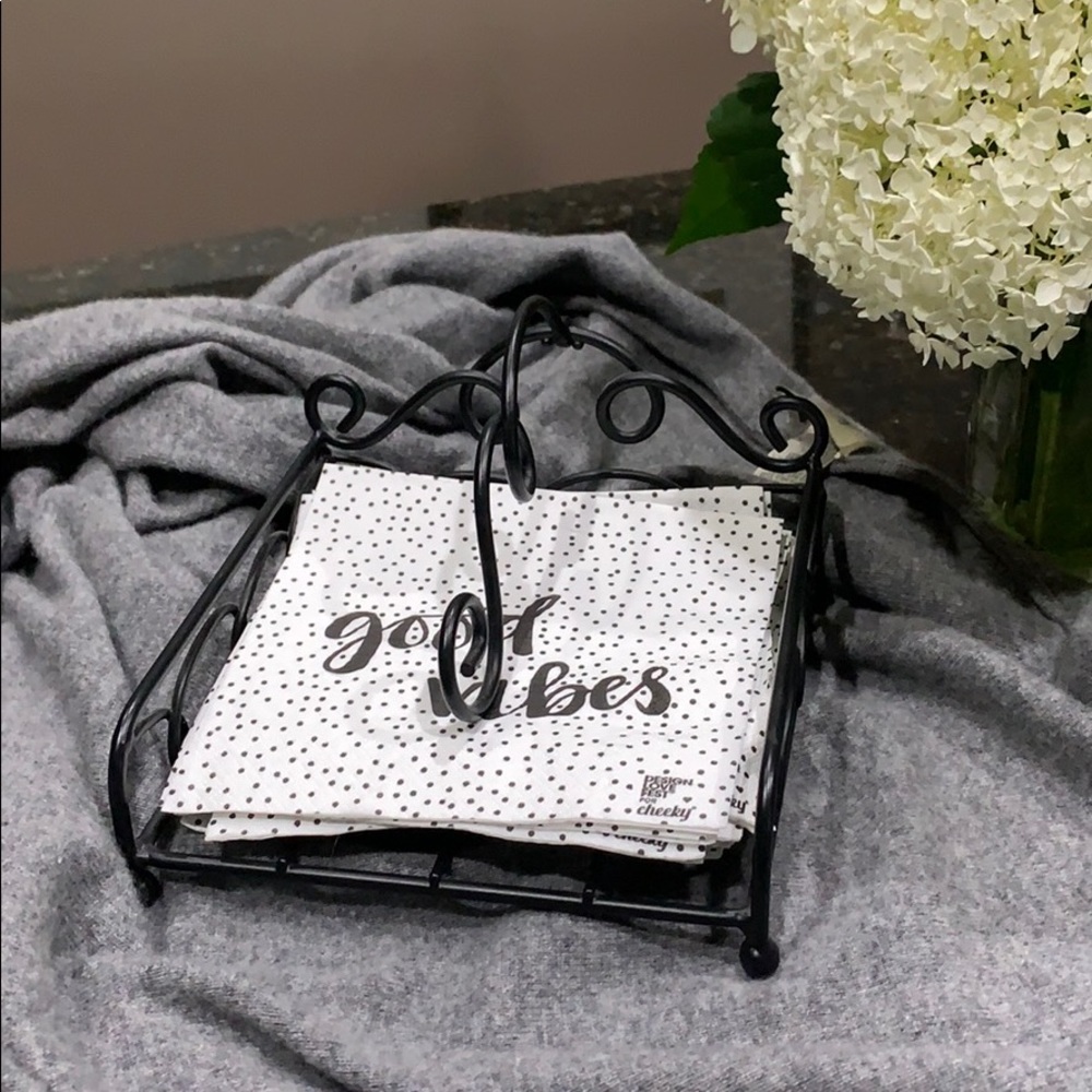 Black wire napkin holder